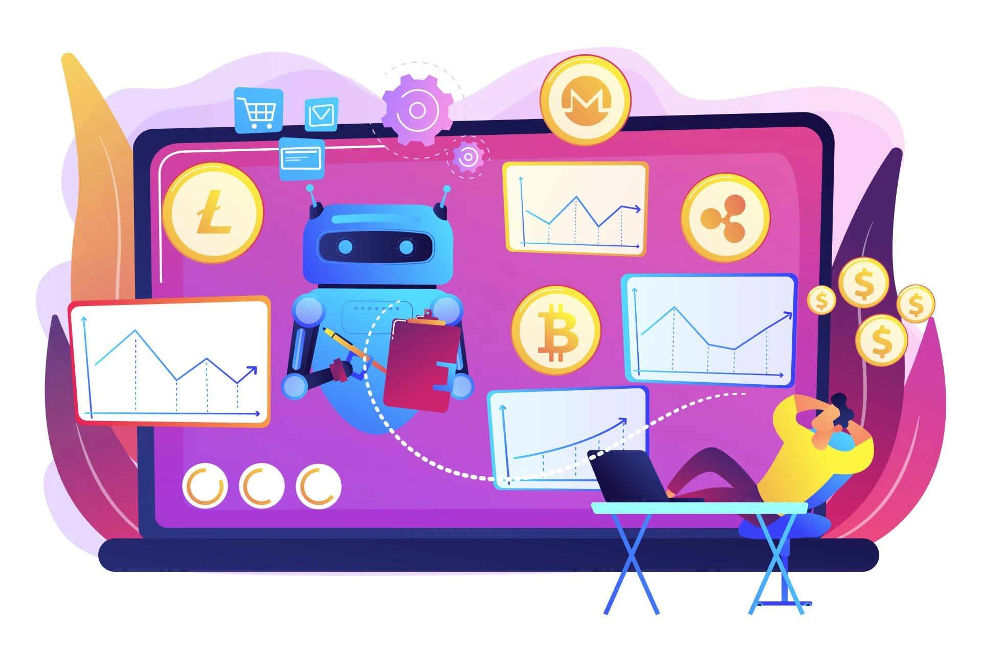Custom Cryptocurrency Trading Bot Development Services | Fourchain