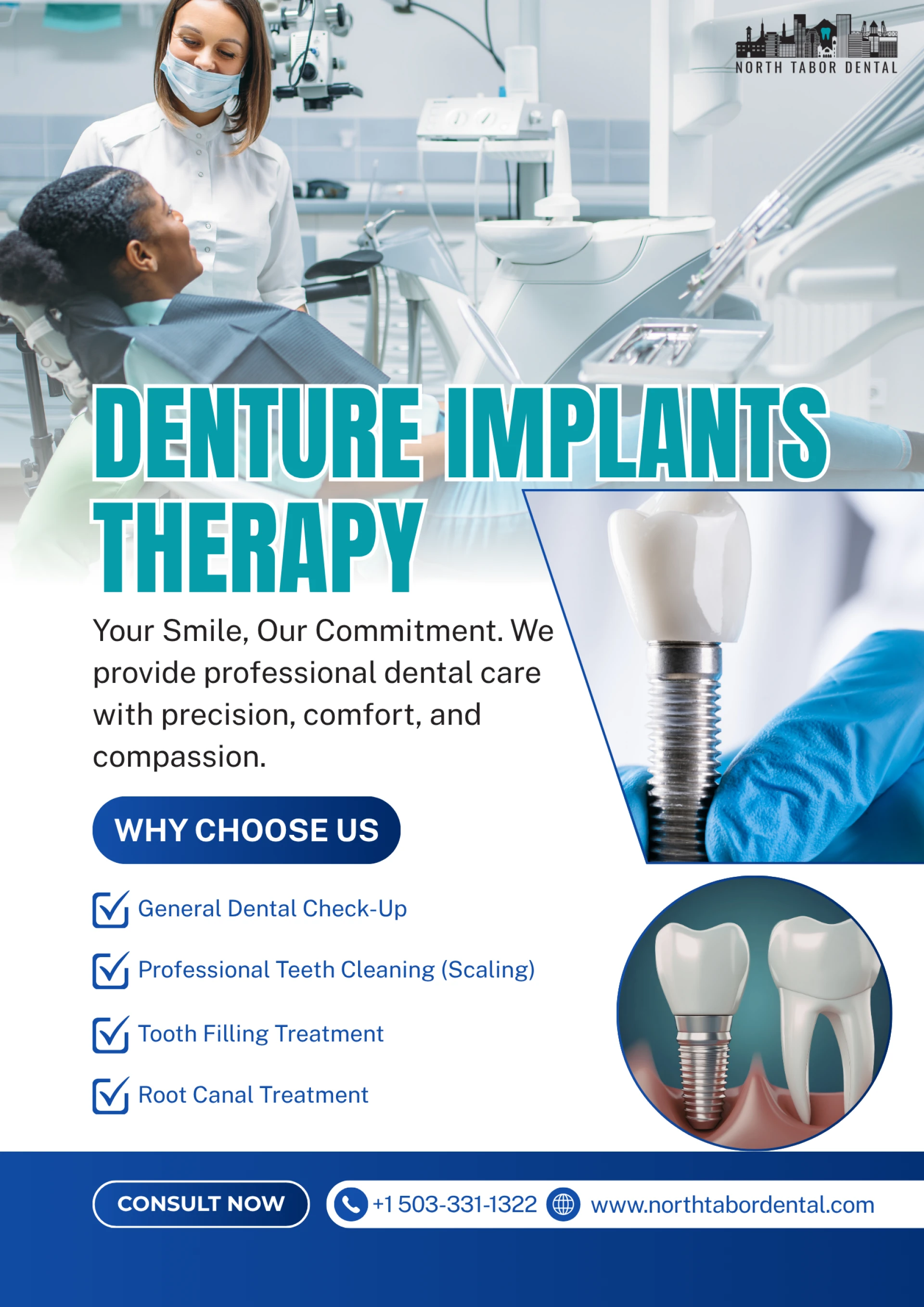 How do denture implants work?