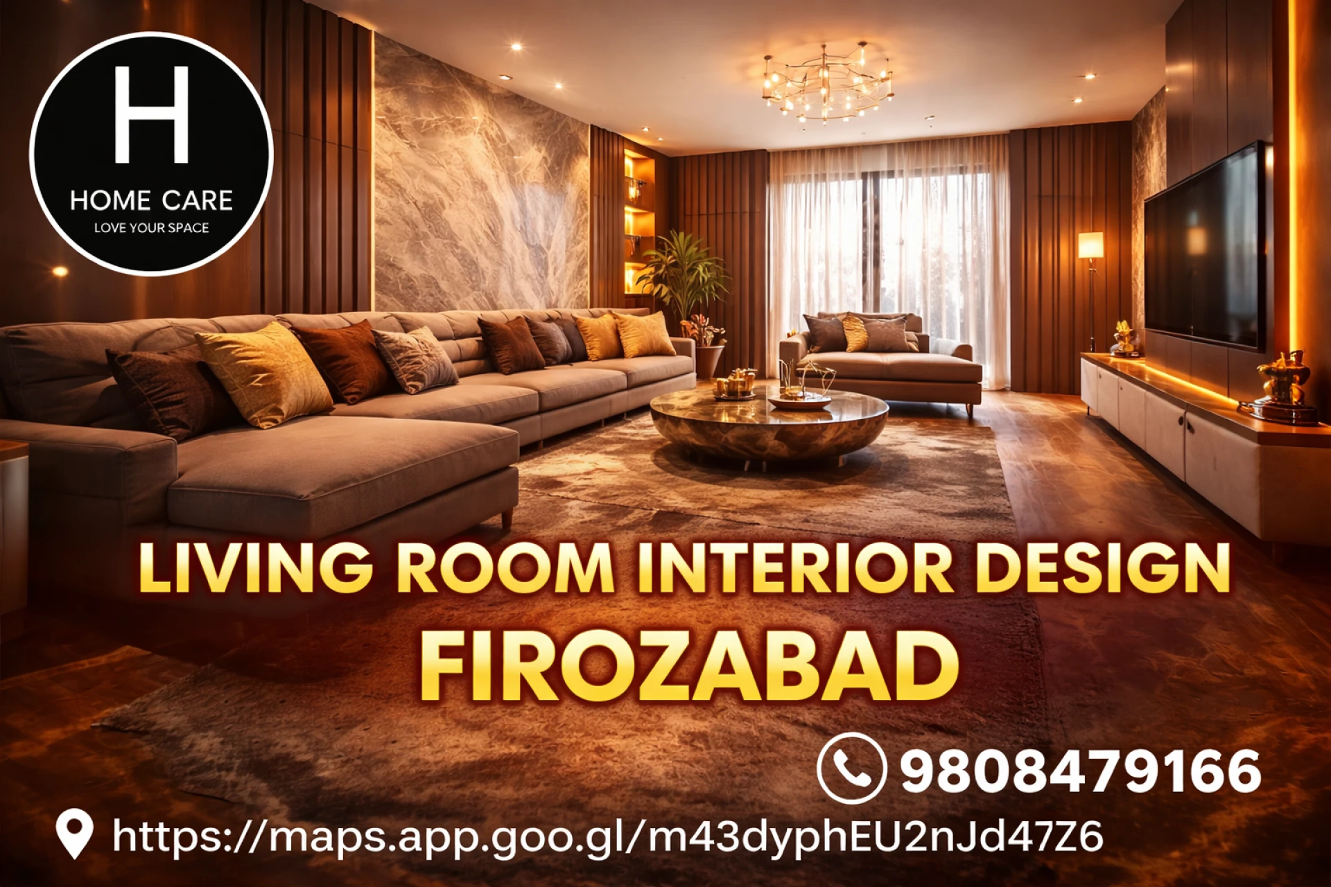 Living Room Interior Design Firozabad – Create a Stylish and Comfortable Space