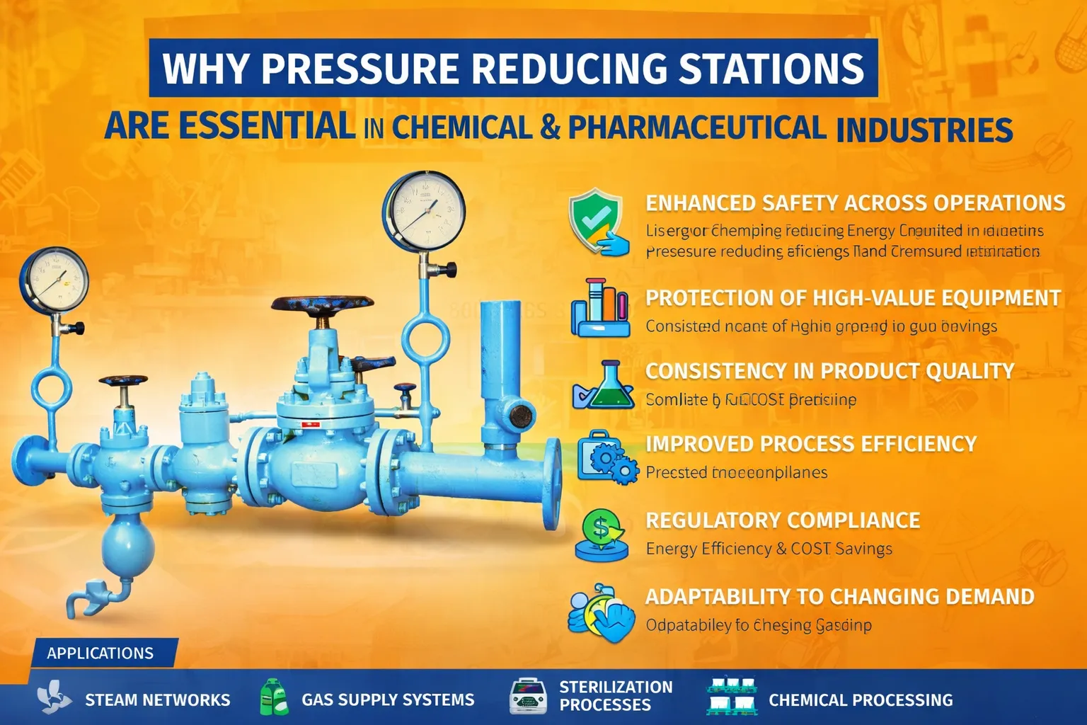 Why Pressure Reducing Stations are Essential in Chemical and Pharmaceutical Industries