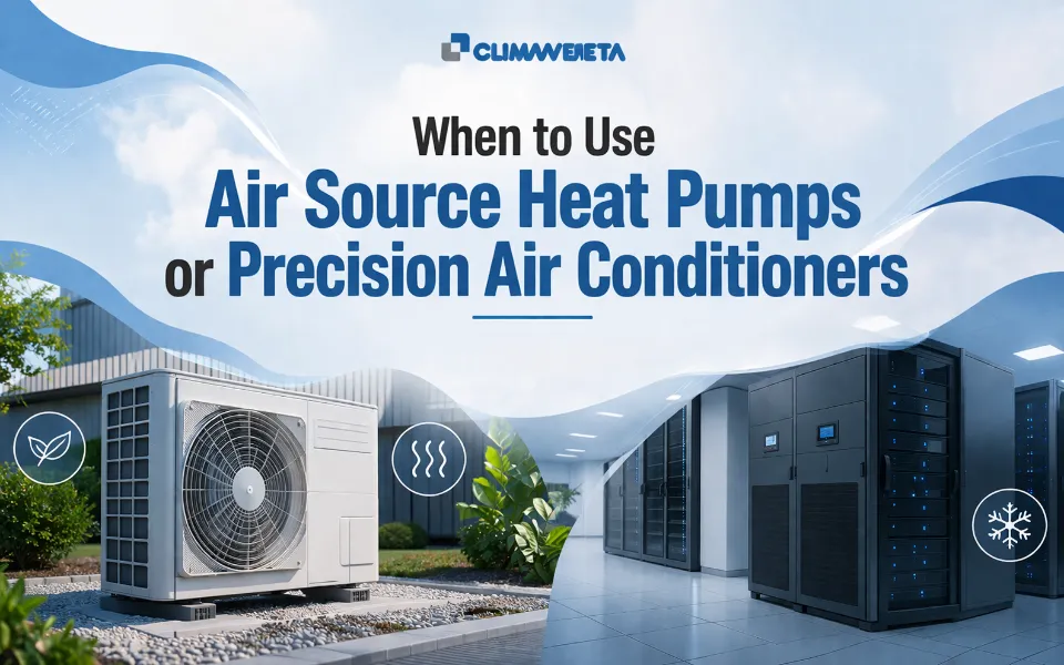When to Use Air Source Heat Pumps or Precision Air Conditioners