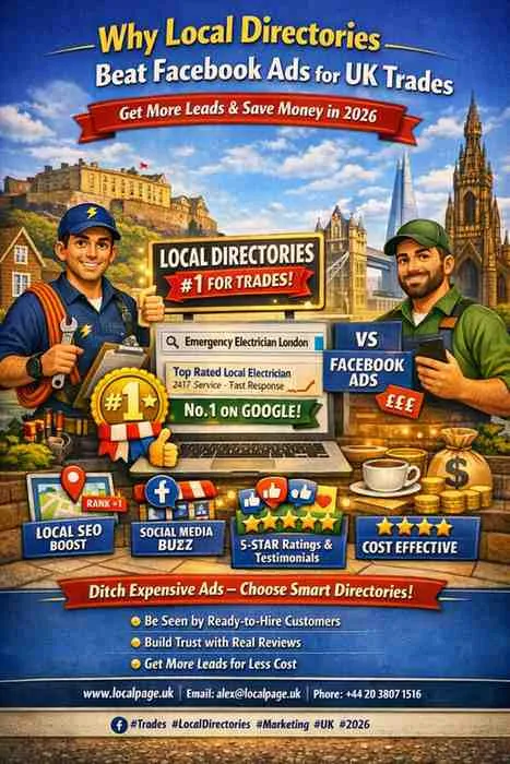 3D graphic showing voice search for finding businesses in Newcastle with icons for cafés, plumbers, and salons.