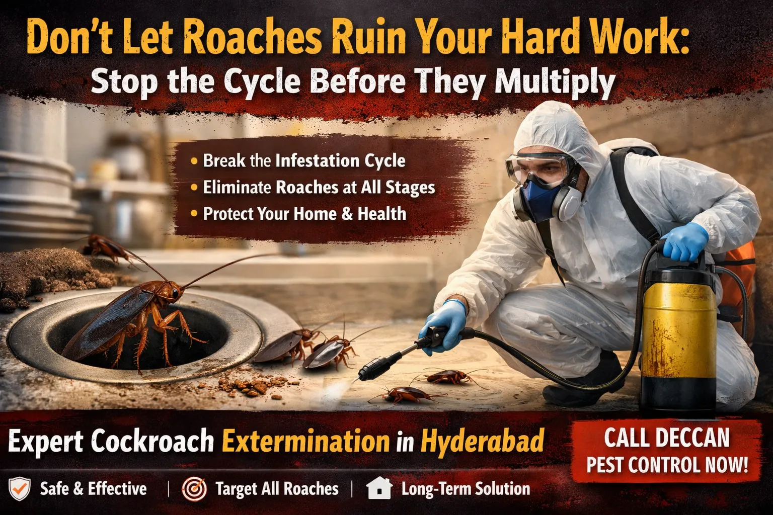 Cockroach Extermination in Hyderabad | Stop Roaches Fast
