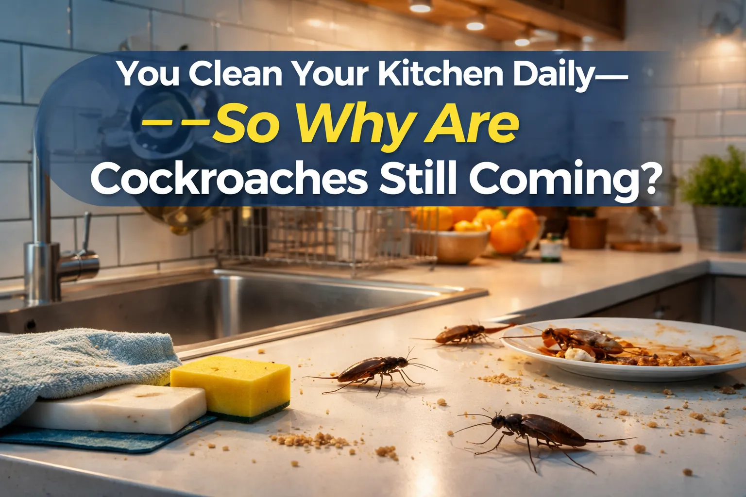 You Clean Your Kitchen — So Why Are Cockroaches Still Coming?
