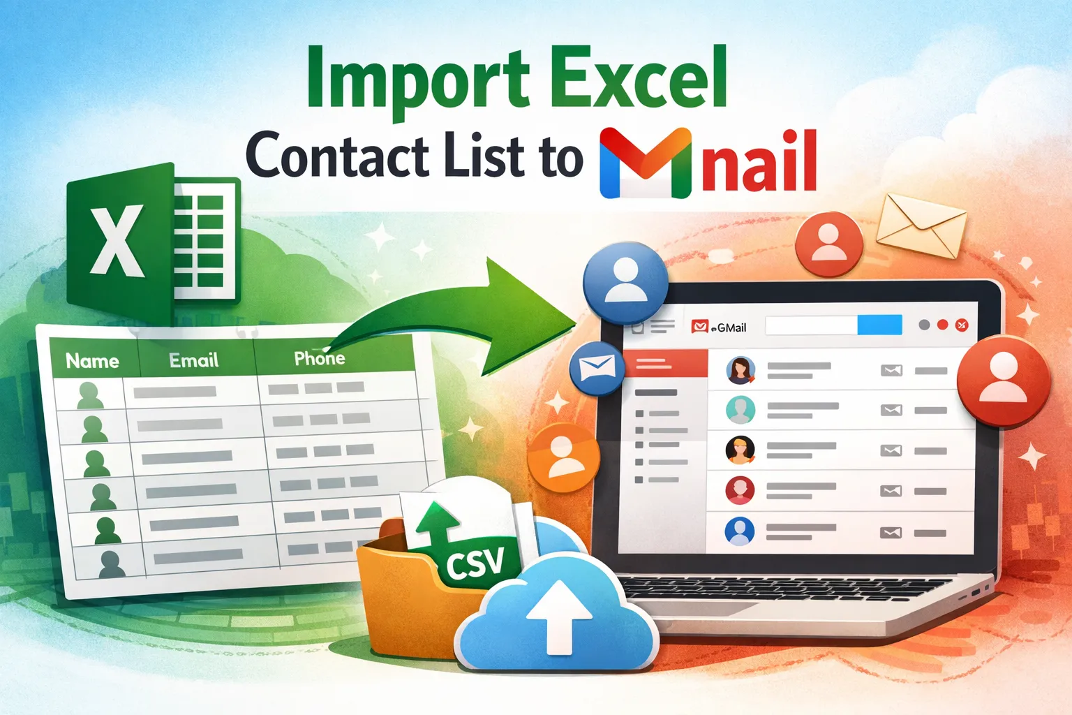 Import Excel Contact List to Gmail Using Expert Technique