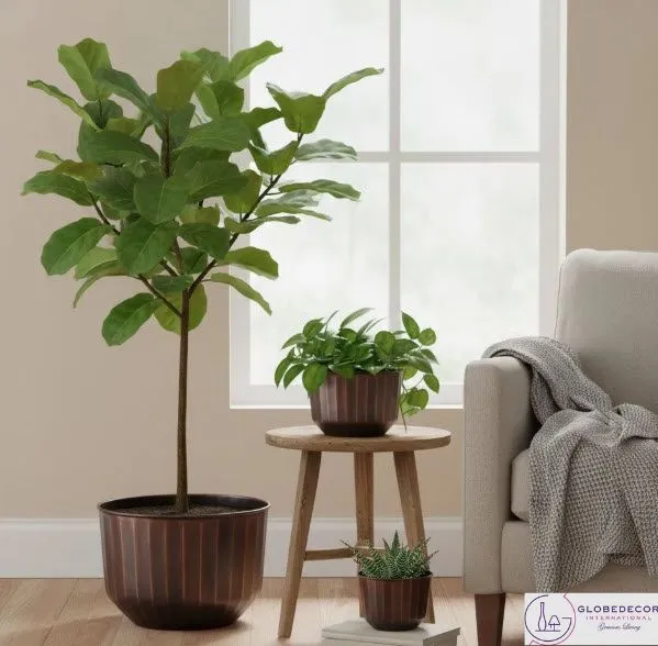 Rustic Brown Planter Set of 3