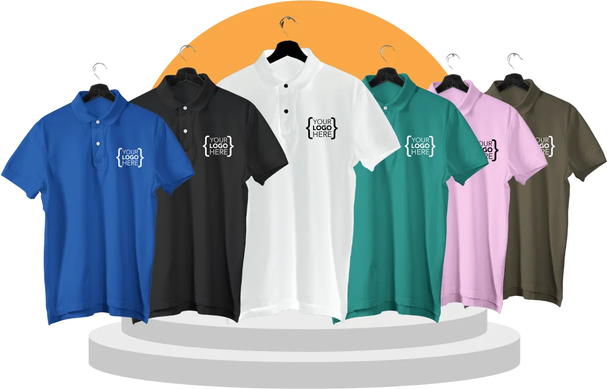 Creative all-over print polo t-shirt design by Ink.Company