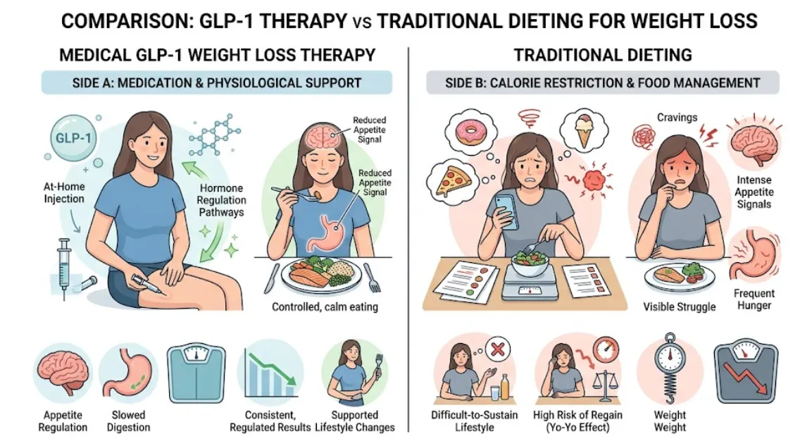 GLP-1 vs Traditional Dieting: Which Works Better?