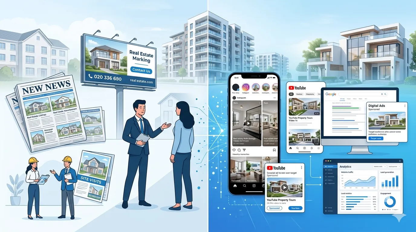 From Hoardings to Hashtags: Why Real Estate Social Media Marketing Is Essential for Developers