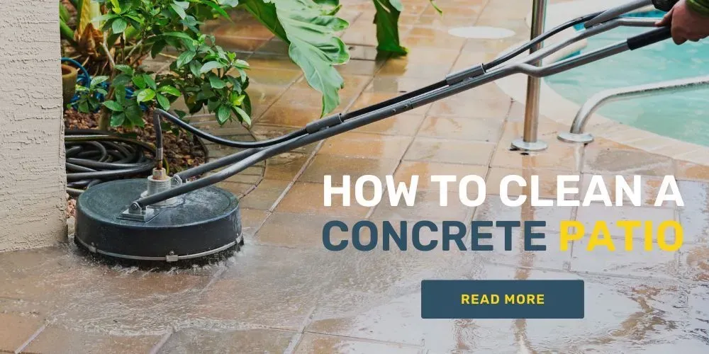 How to clean a concrete patio