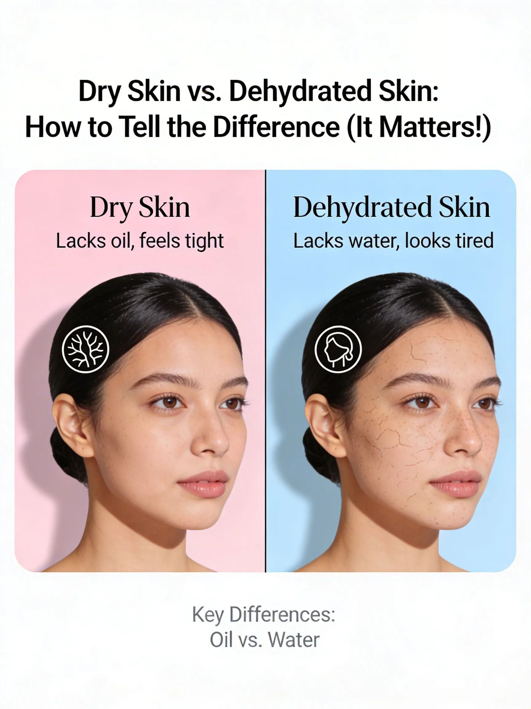 Dry Skin vs. Dehydrated Skin: How to Tell the Difference (It Matters!)