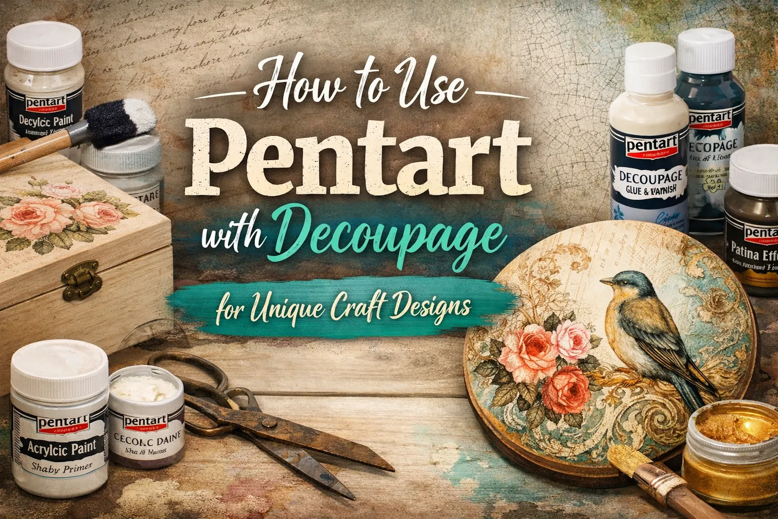 How to Use Pentart with Decoupage for Unique Craft Designs