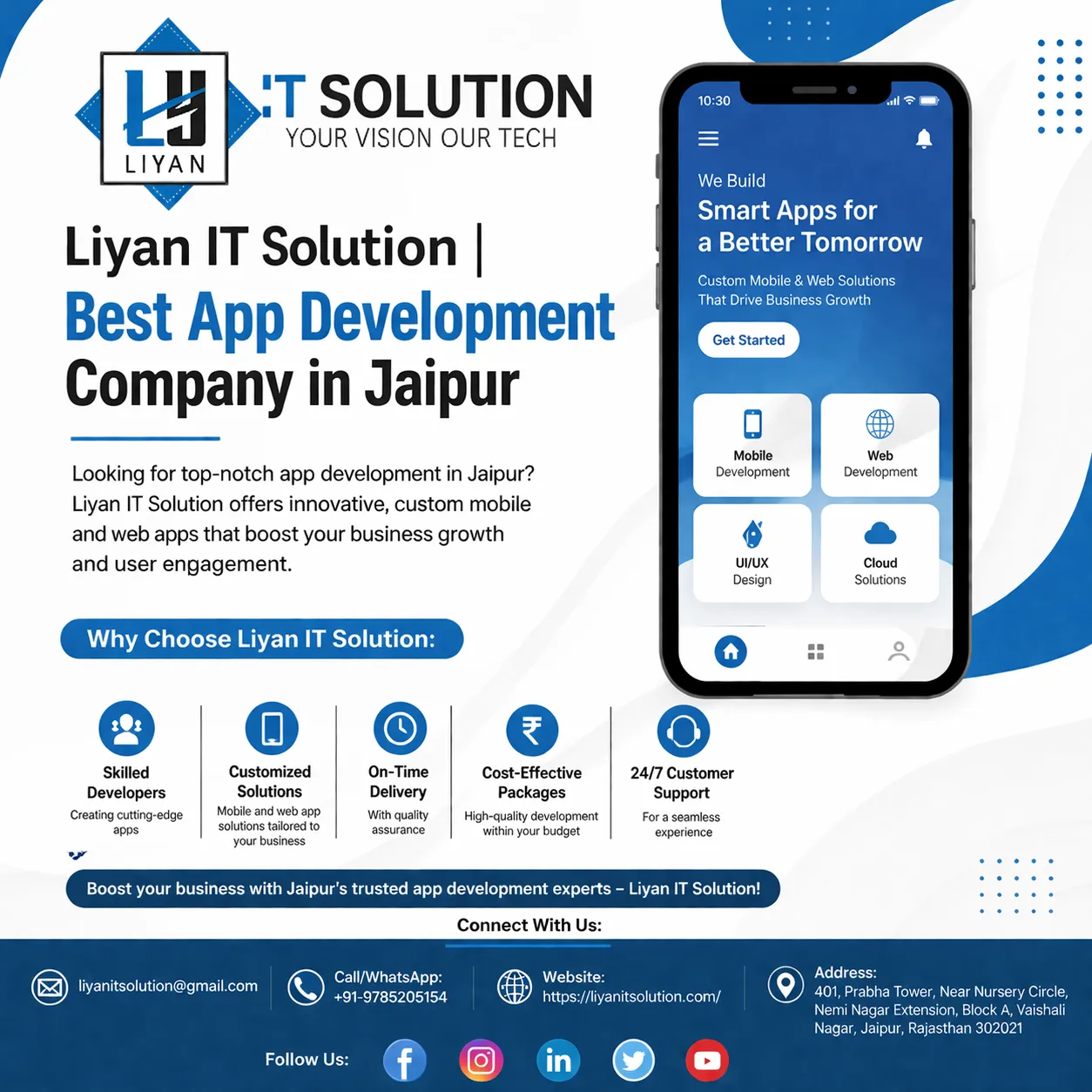 Why LIYAN IT SOLUTION Is The Best App Development Company In Jaipur – Powered By Web Development Expert Ghanshyam Singh (CTO)