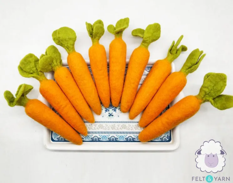Felt Bright Orange Carrot