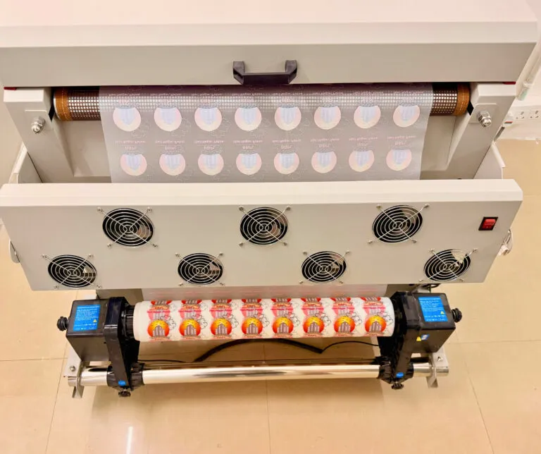 Transfer film curing machine used in custom apparel manufacturing