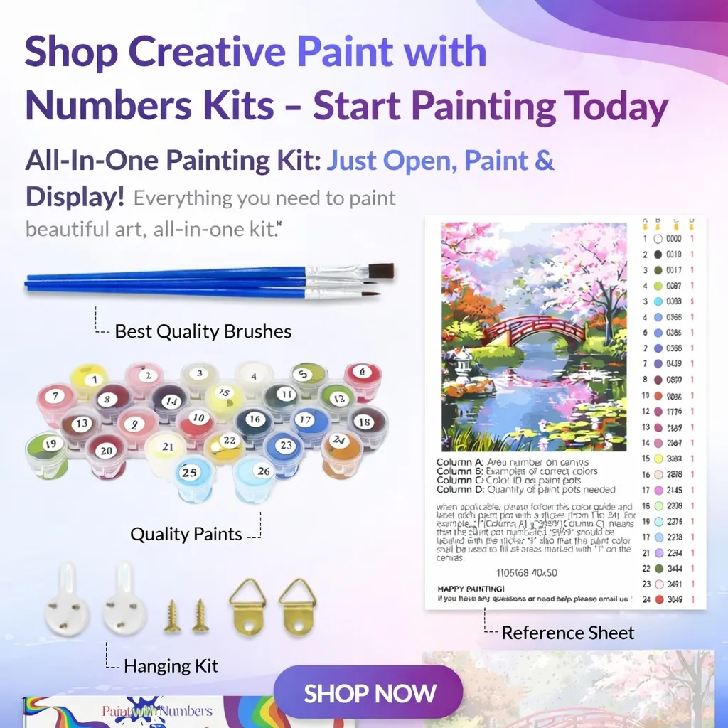 Shop Beautiful Paint by Numbers for Adults Kits – Create Your Artwork Today