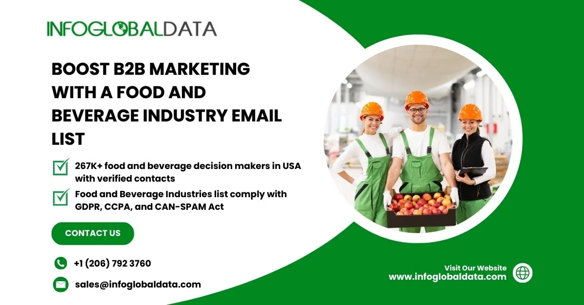 Boost Your Outreach with a Reliable Food and Beverage Email Database from InfoGlobalData
