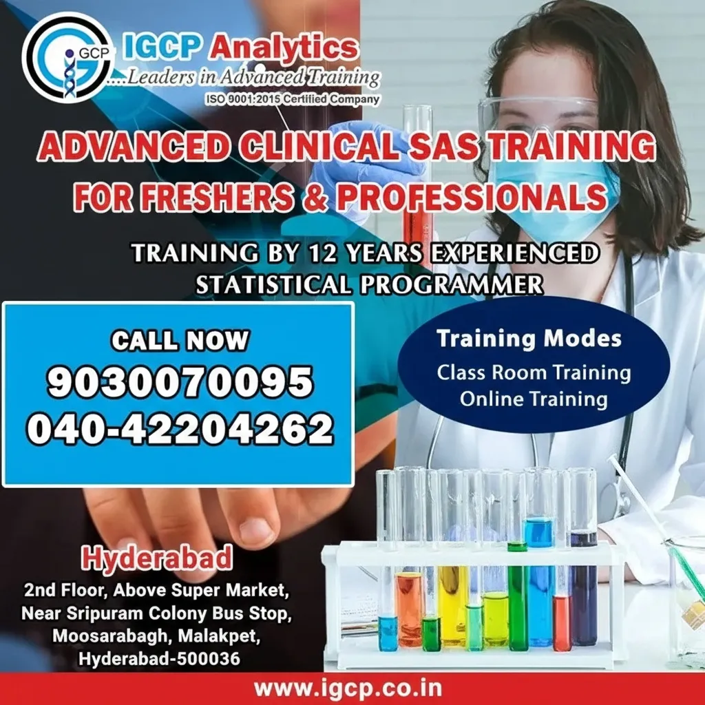 Online & Offline Clinical SAS Training in Hyderabad – Best Options