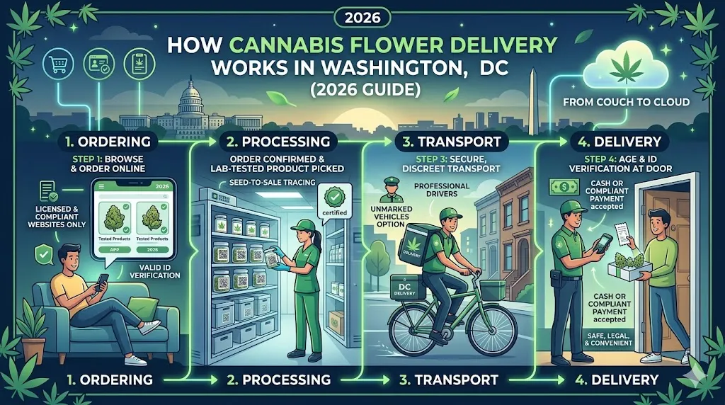 How Cannabis Flower Delivery Works in Washington, DC (2026 Guide)