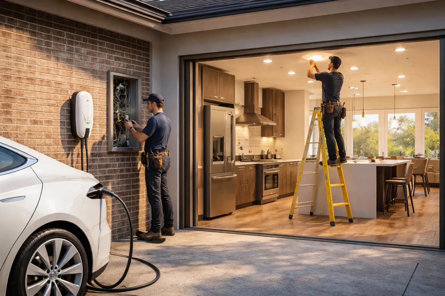 Tesla Charger Houston, Recessed Lighting Installation Katy TX & Real Estate Electrical Inspection Houston: Complete Home Electrical Guide