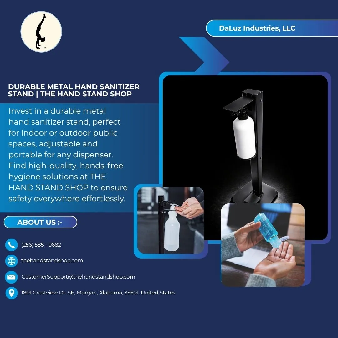Durable Metal Hand Sanitizer Stand | The Hand Stand Shop