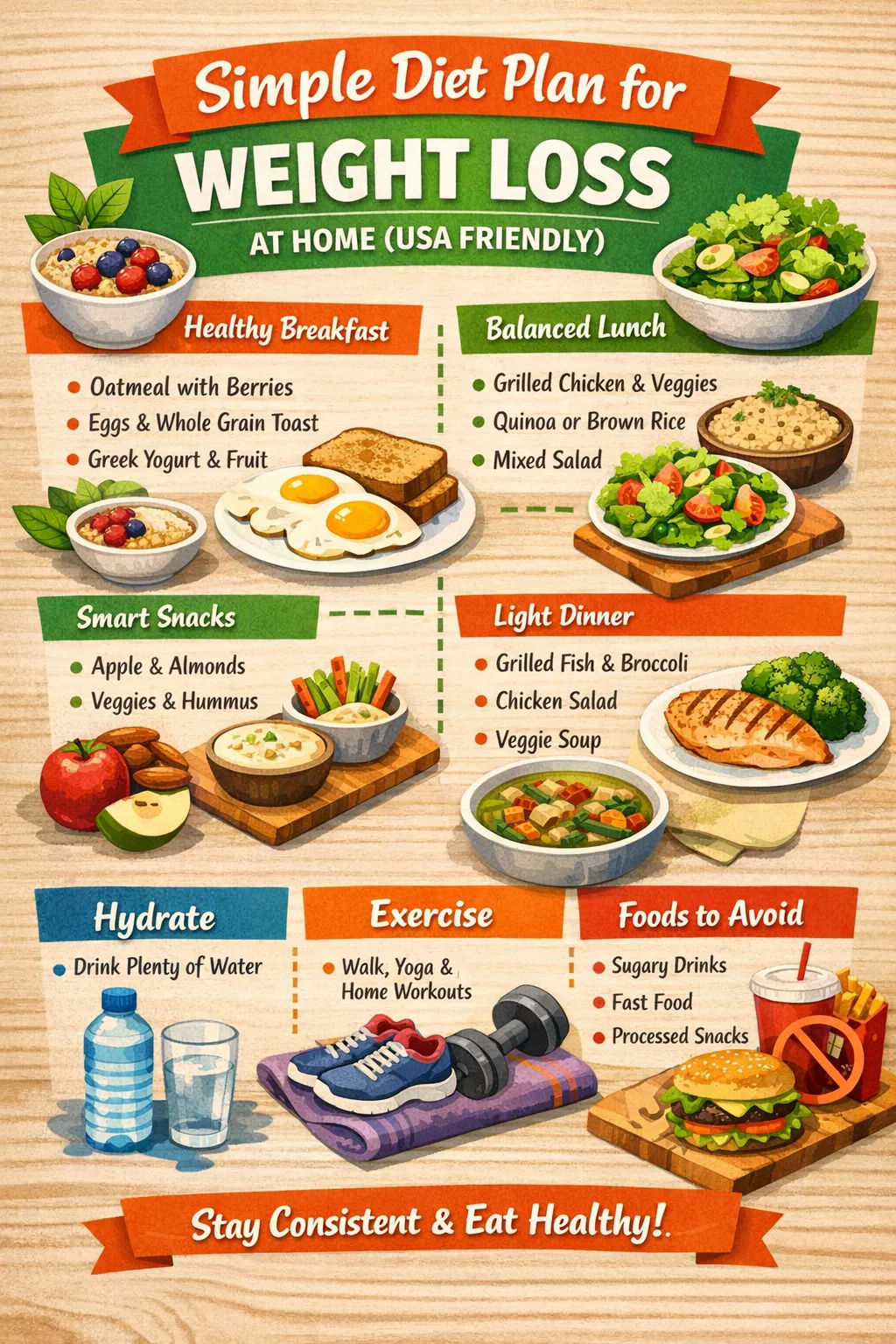 The Ultimate Simple Diet Plan for Weight Loss at Home: Easy Steps to Follow