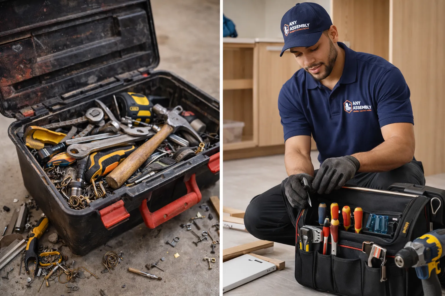 Comparing DIY cabinet installation with professional assembly services.