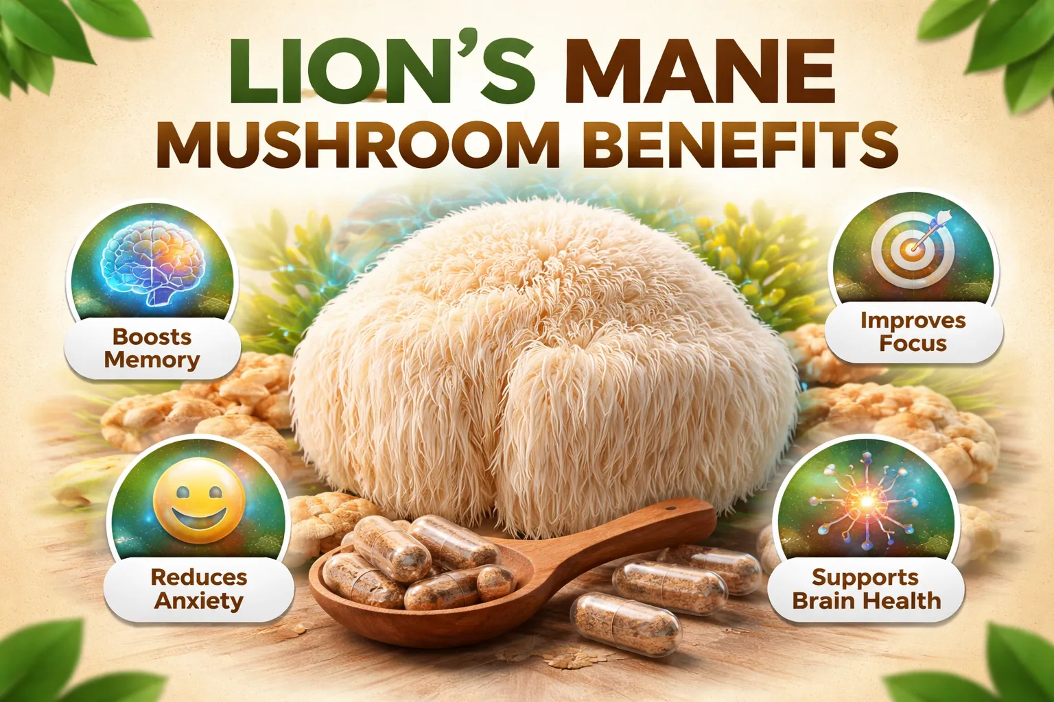 Lion’s Mane Mushroom Benefits: A Complete Guide for Brain, Memory & Focus