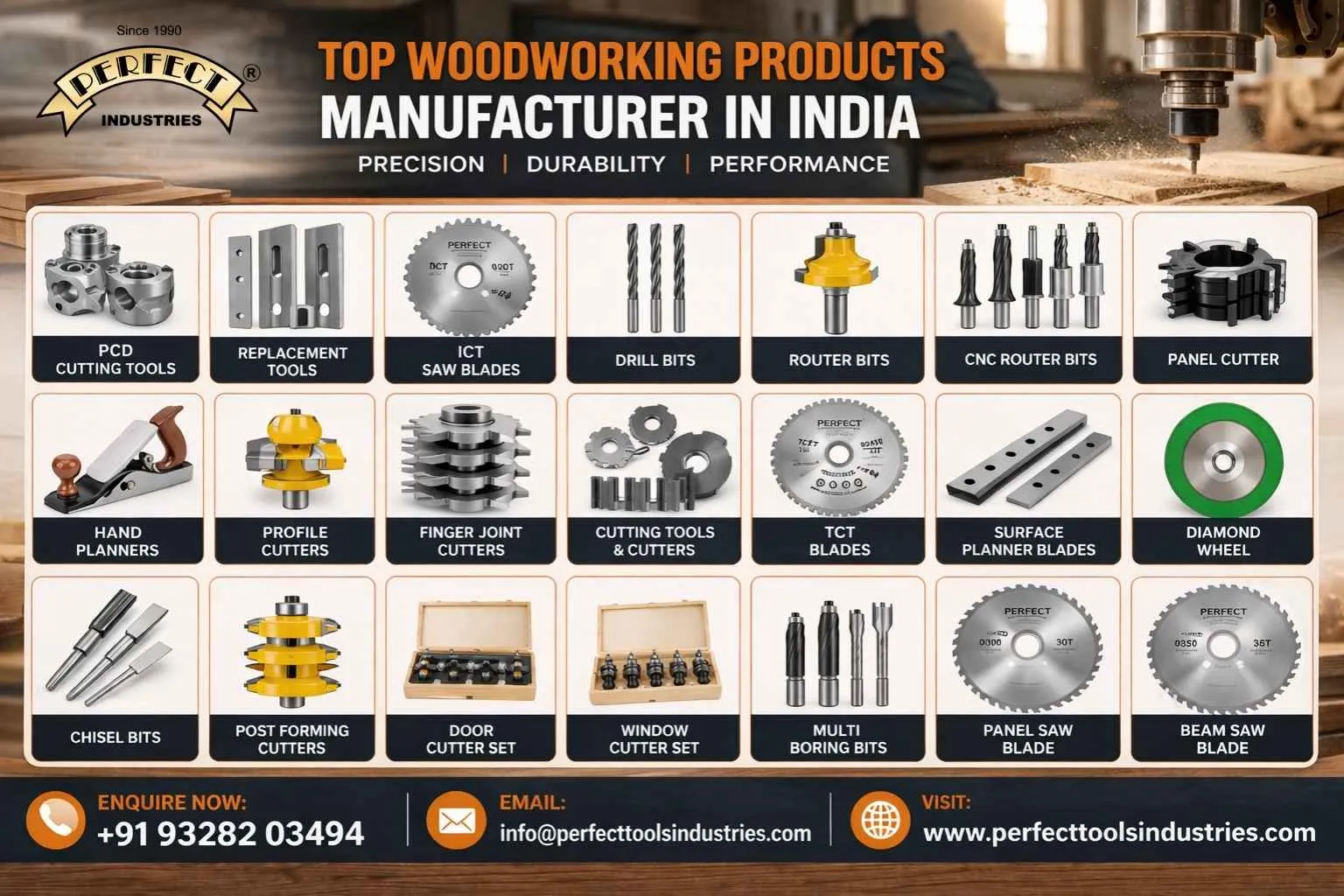 Top Woodworking Products Manufacturer in India – Perfect Tools Industries