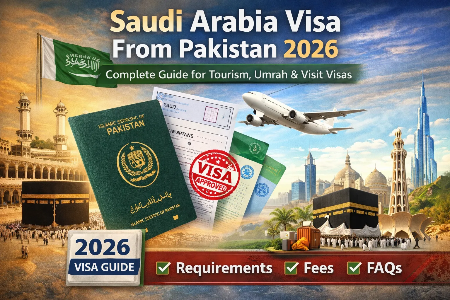 Saudi Arabia Visa From Pakistan 2026 – Complete Guide for Tourists, Umrah & Visit Visa