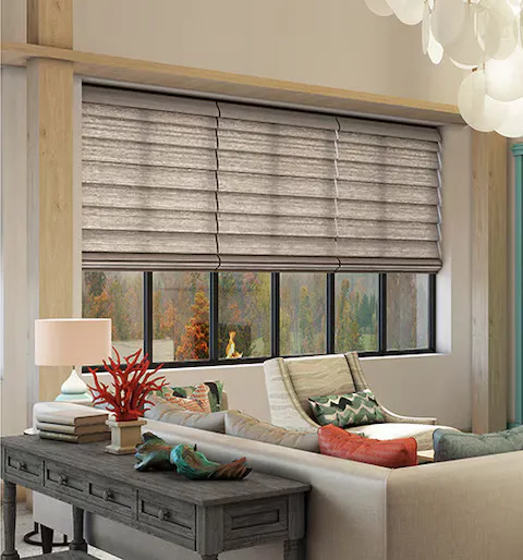 fabric roman shades