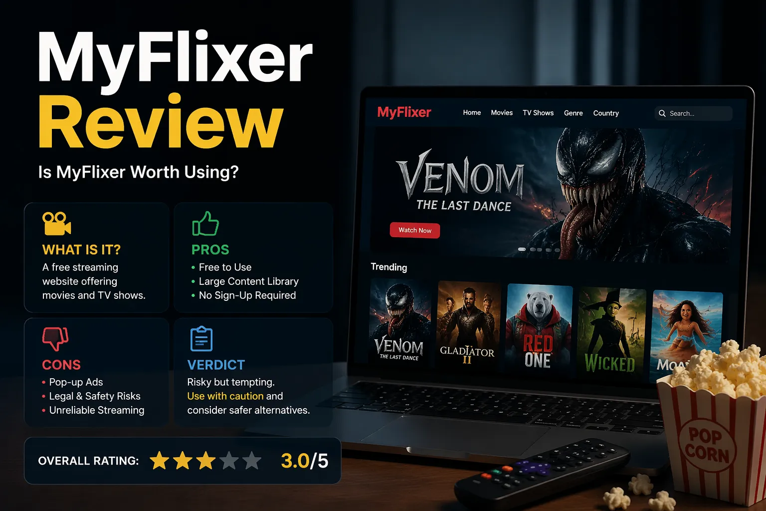 MyFlixer Review: Free Streaming or Risky Choice?