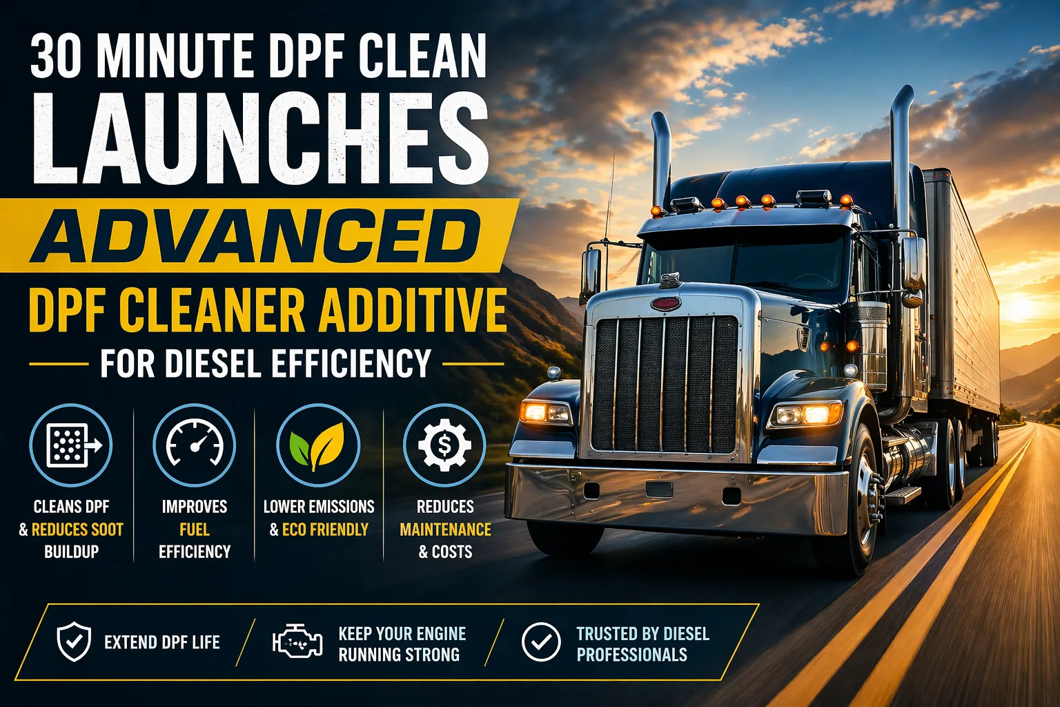 30 Minute DPF Clean Launches Advanced DPF Cleaner Additive for Diesel Efficiency