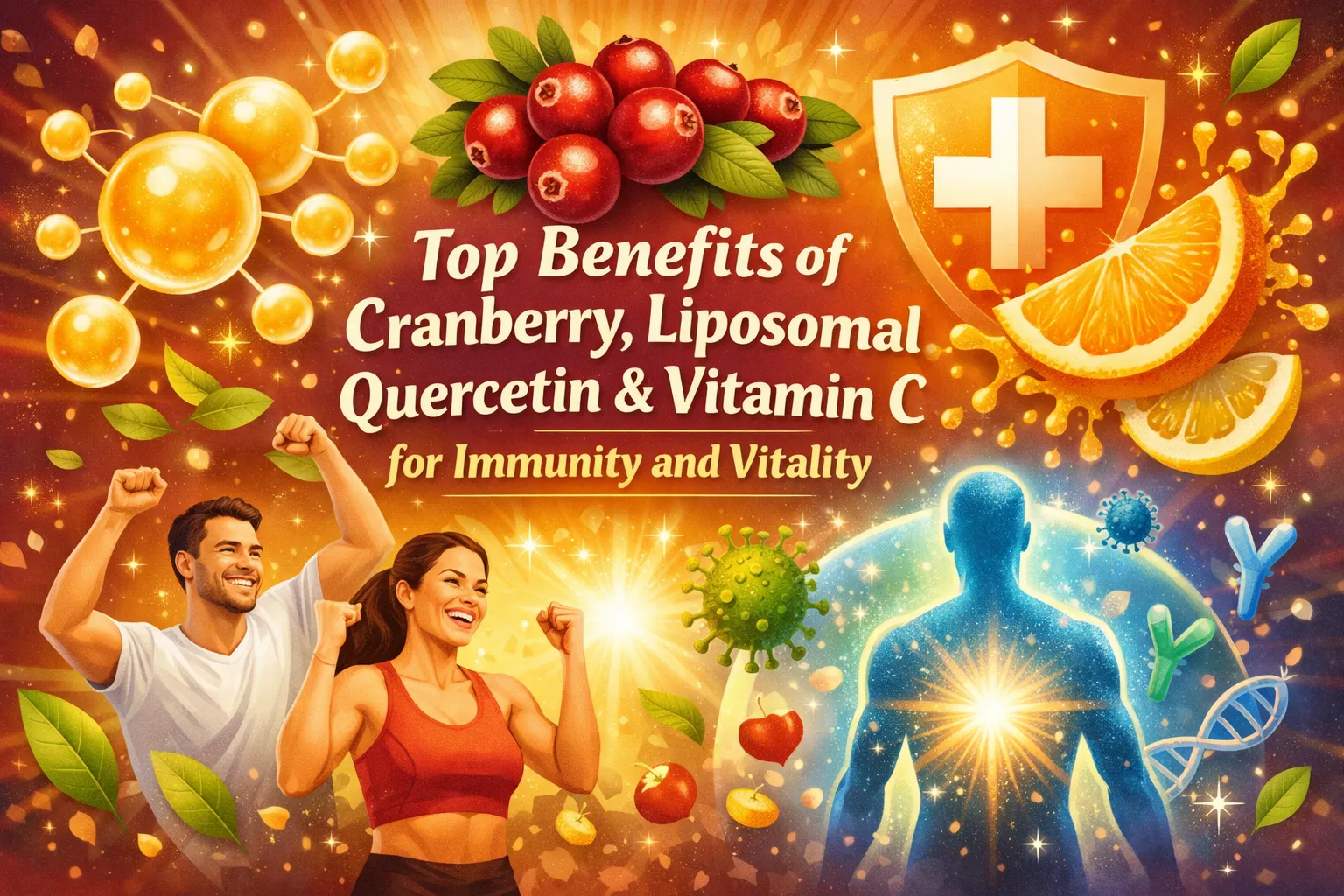 Top Benefits of Cranberry, Liposomal Quercetin & Vitamin C for Immunity and Vitality