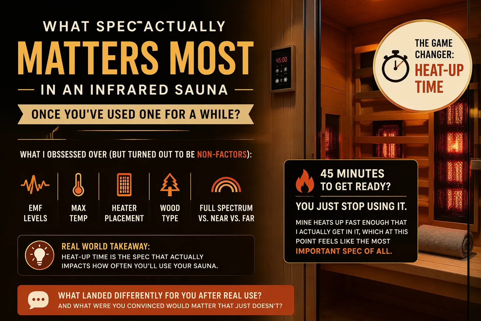 The Great Sauna Spec Distraction: What Actually Matters After You Buy