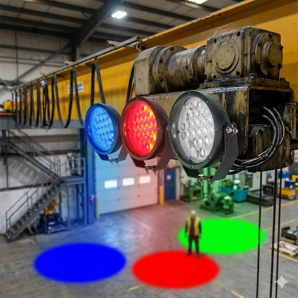 Overhead Crane Safety Lights in Cold Storage and Food Manufacturing: Navigating Condensation, Washdowns, and IP Ratings