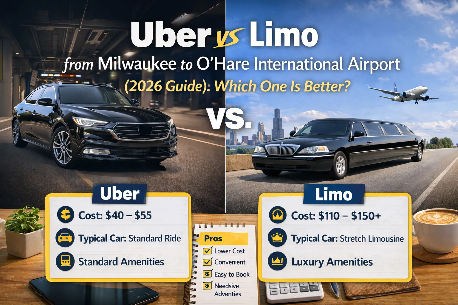 Uber vs Limo from Milwaukee to O’Hare International Airport (2026 Guide): Which One Is Better?