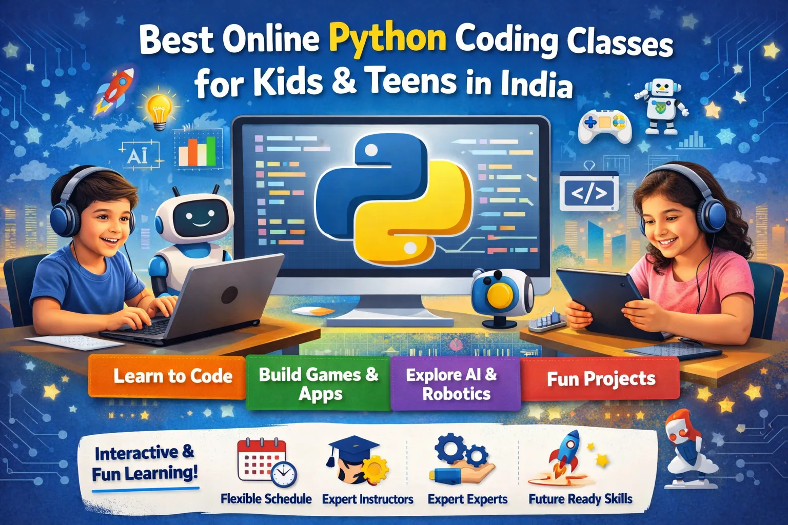 Best Online Python Coding Classes for Kids & Teens in India