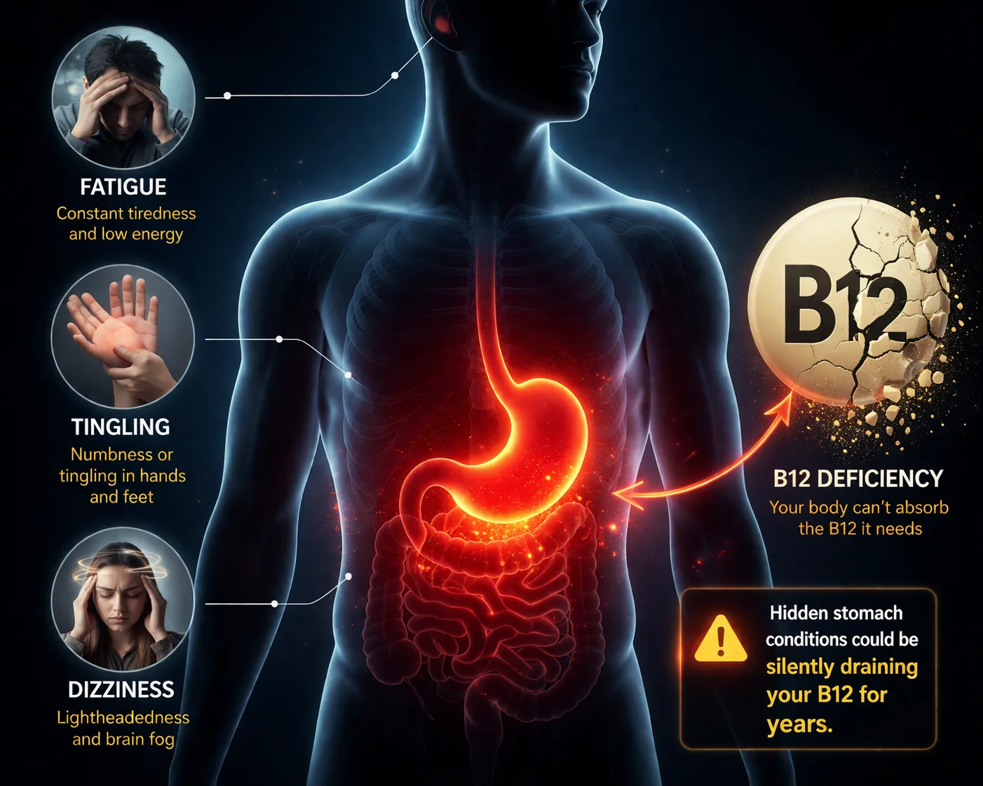 What If Your Stomach Is Blocking B12 Absorption? Don’t Ignore These Signs. Read Now!