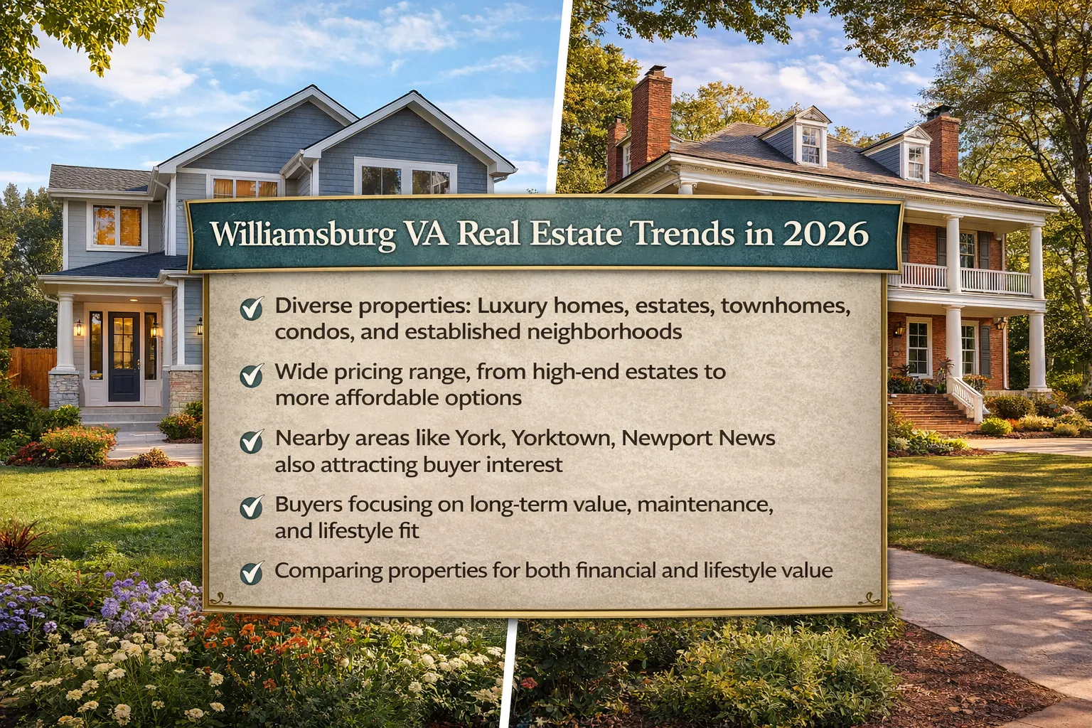 2026 Williamsburg New Construction vs. Historic Homes
