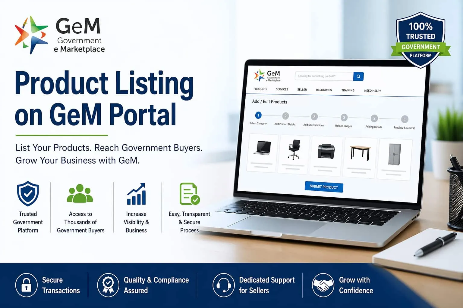 Product Listing on GeM Portal: Complete Guide for Sellers