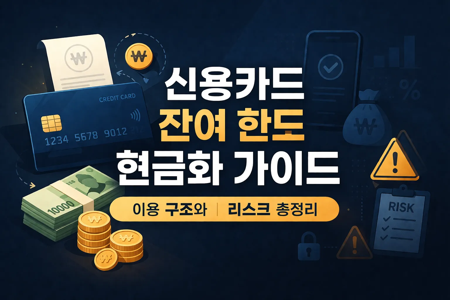 신용카드 잔여 한도 현금화 가이드 – 이용 구조와 리스크 총정리