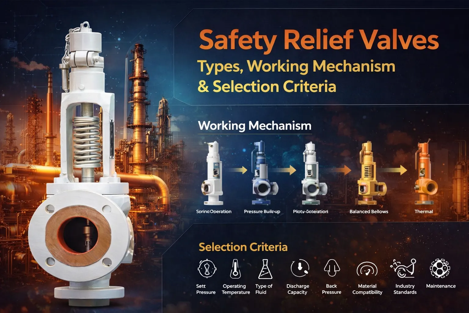 Comprehensive Guide to Safety Relief Valves: Types, Working Mechanism, and Selection Criteria