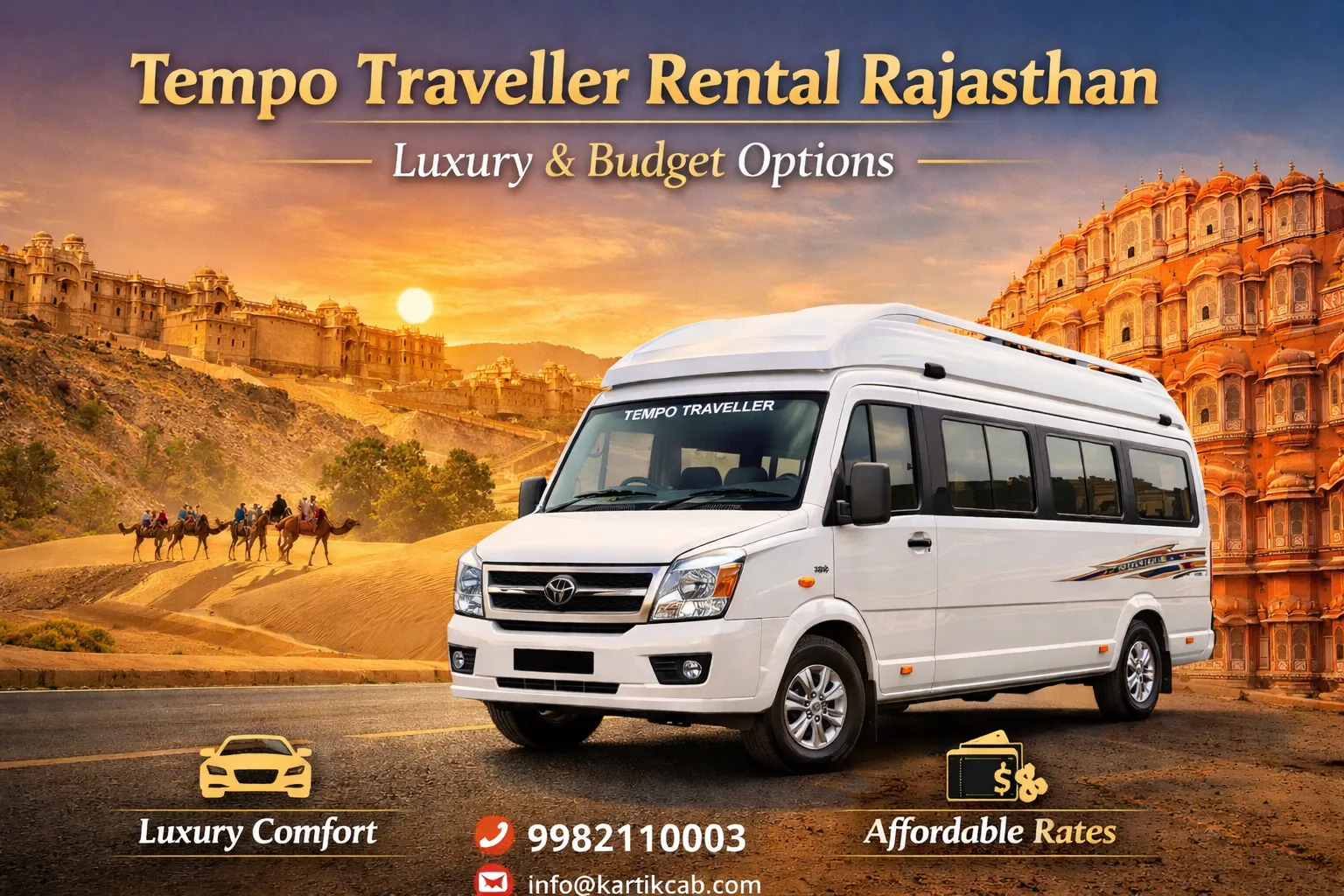 Where to Book Tempo Traveller Hire in Rajasthan at Best Price