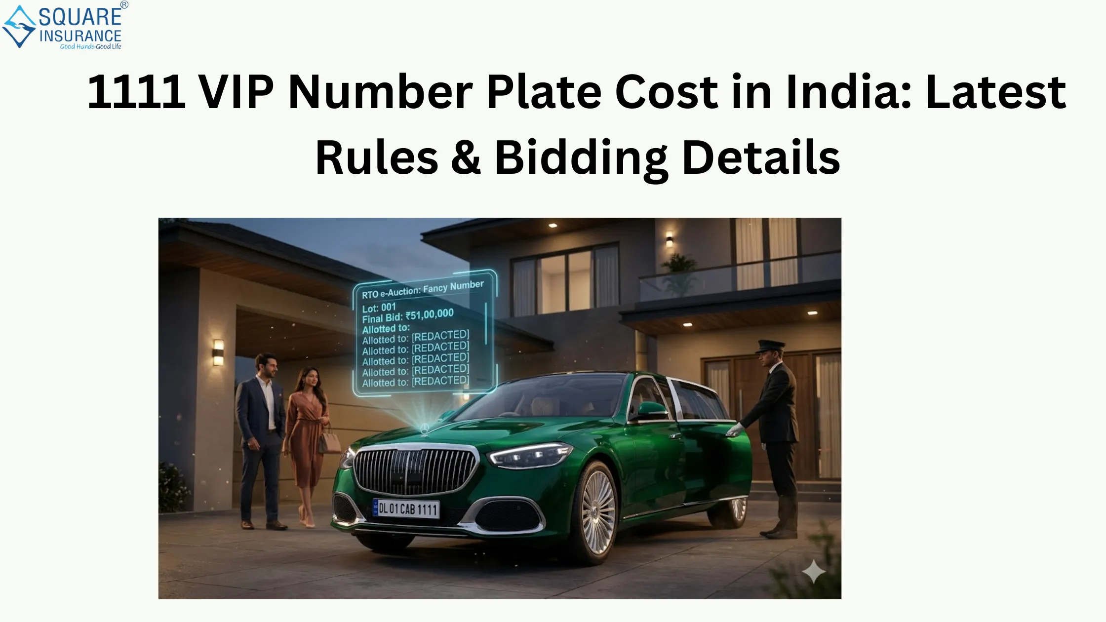 1111 VIP Number Plate Cost in India: Latest Rules & Bidding Details