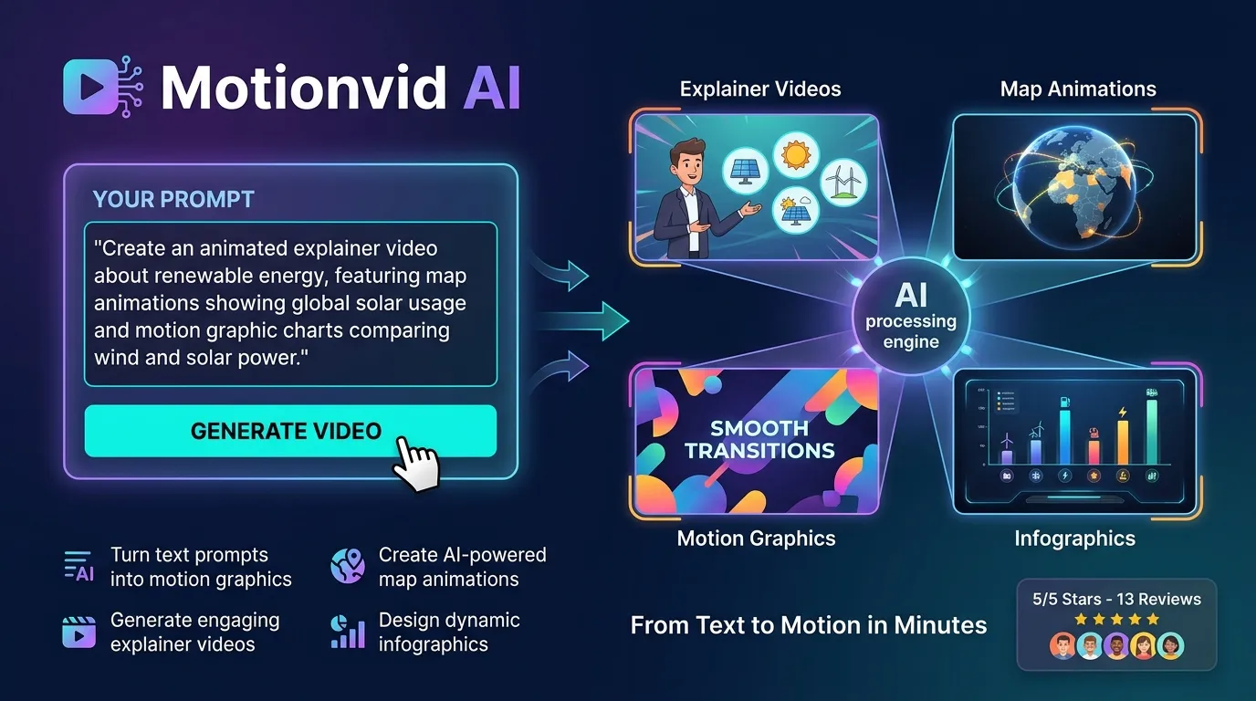 Motionvid AI: Turn Prompts into Motion Graphics – Create AI Motion Graphics, Map Animations, Explainer Videos, and Infographics from Text Prompts – My Honest AppSumo Review (13 Reviews)