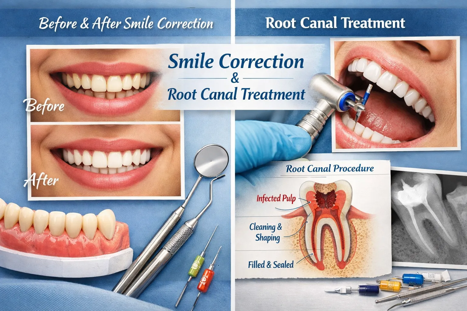 Professional Smile Correction and Root Canal Dental Services