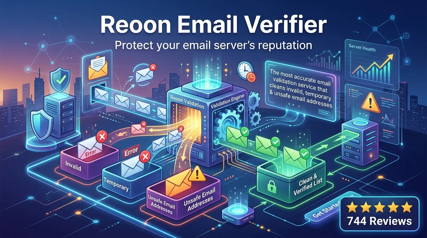 The Reoon Email Verifier is a trustworthy email verification tool