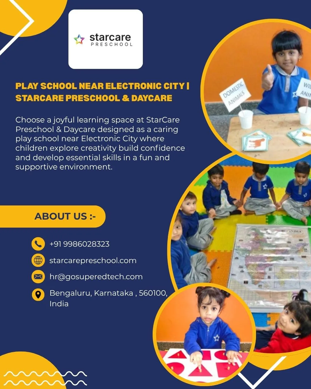 Play School Near Electronic City | Starcare Preschool & Daycare