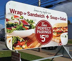 Portable signage for roadside promotions